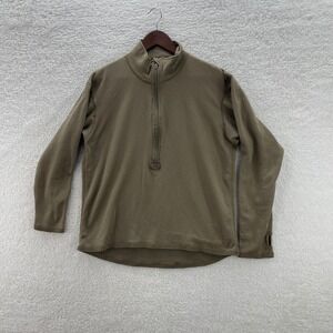 Army Grid Fleece Jacket Medium Long Green Gen III Mid Weight Cold Weather Shirt
